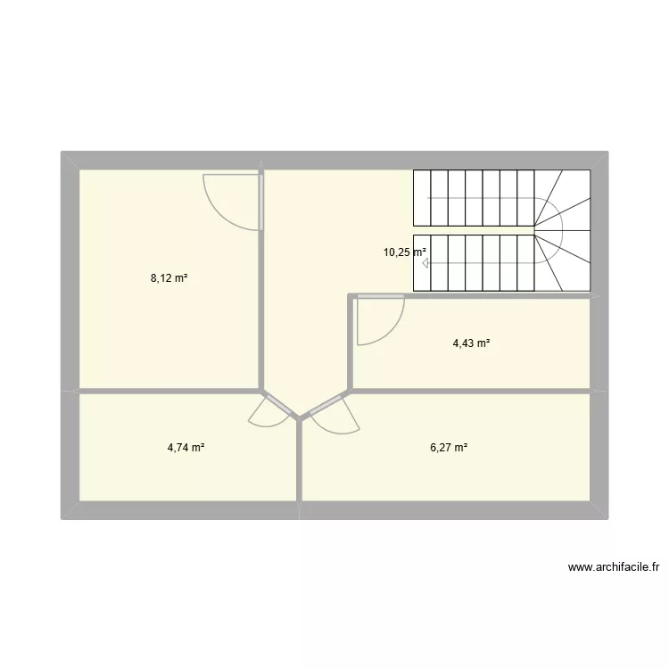 maison  2 ETAGE. Plan de 5 pièces et 34 m²