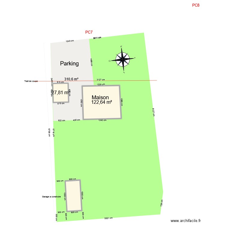 plan masse. Plan de 0 pièce et 0 m2