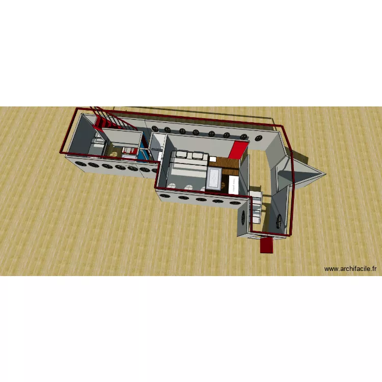 bateau. Plan de 3 Pièces et 19 m² bateau. Plan de 3 Pièces et 19 m²