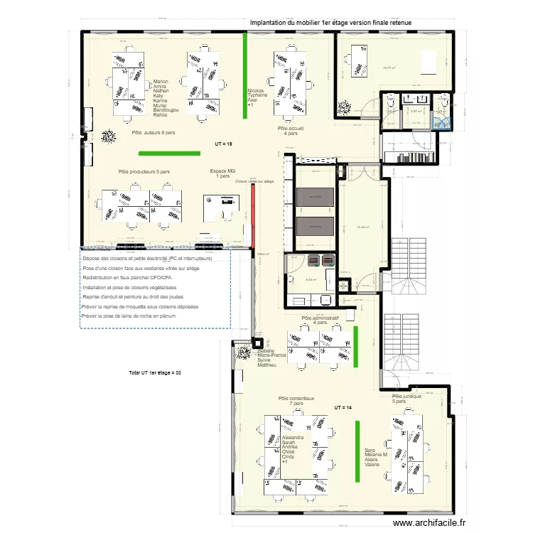 Plan 1er &eacute;tage-15.01.2024-version finale retenue. Plan de 