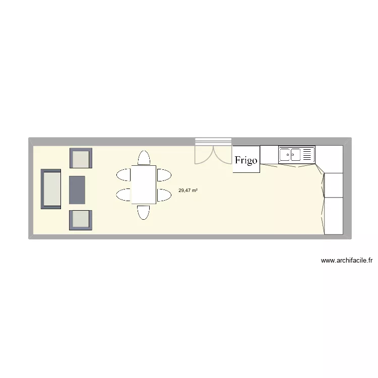 LJZCO TERRASSE. Plan de 1  et 29 m²