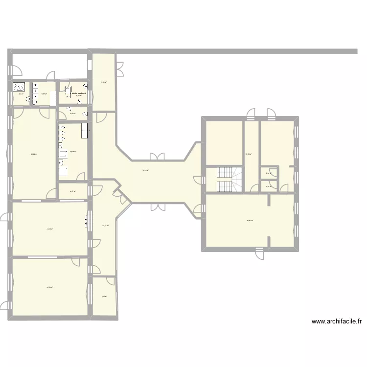 creche laventie modifi&eacute; 2. Plan de 17  et 376 m²