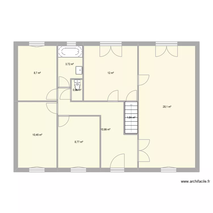 rivoal. Plan de 9  et 85 m²