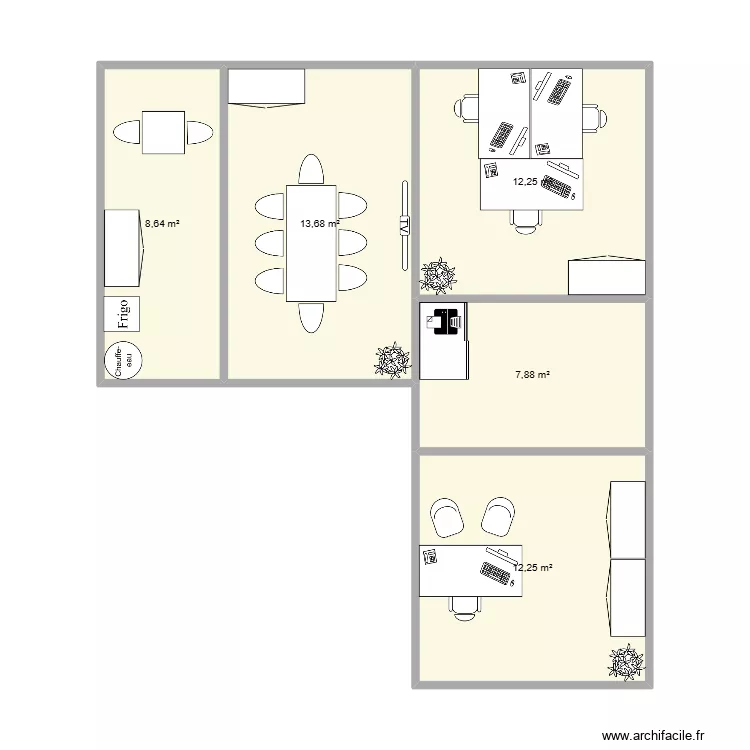 Fond ATR. Plan de 4  et 46 m²