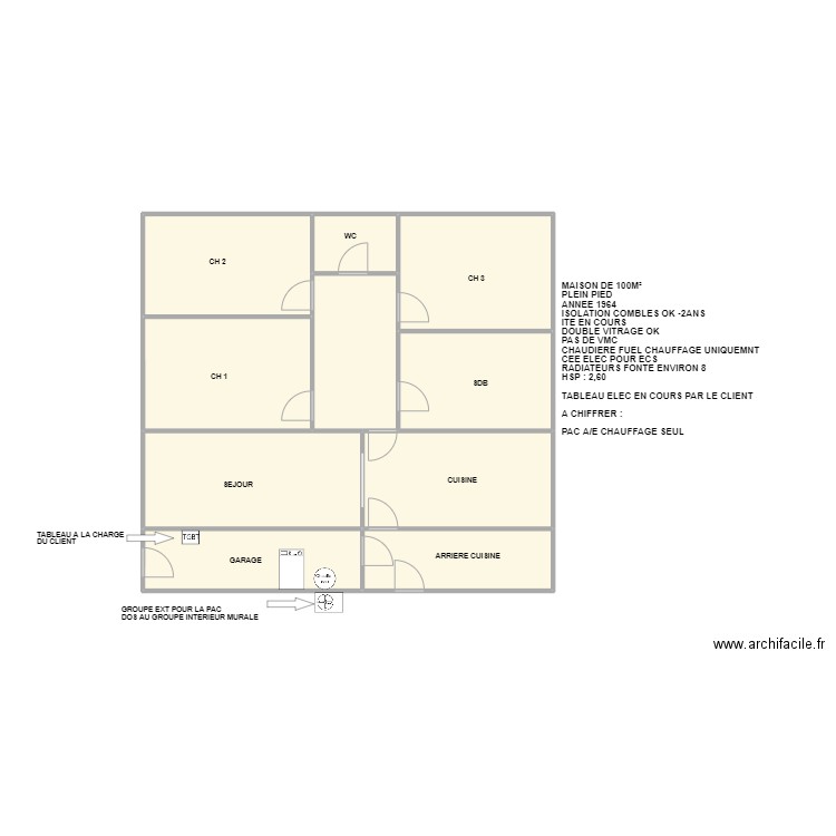 SUCHEL THIERRY. Plan de 10 pièces et 111 m2