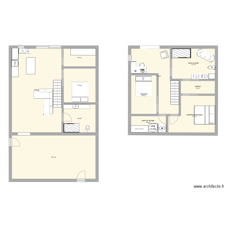 renovation. Plan de 11 pièces et 157 m2