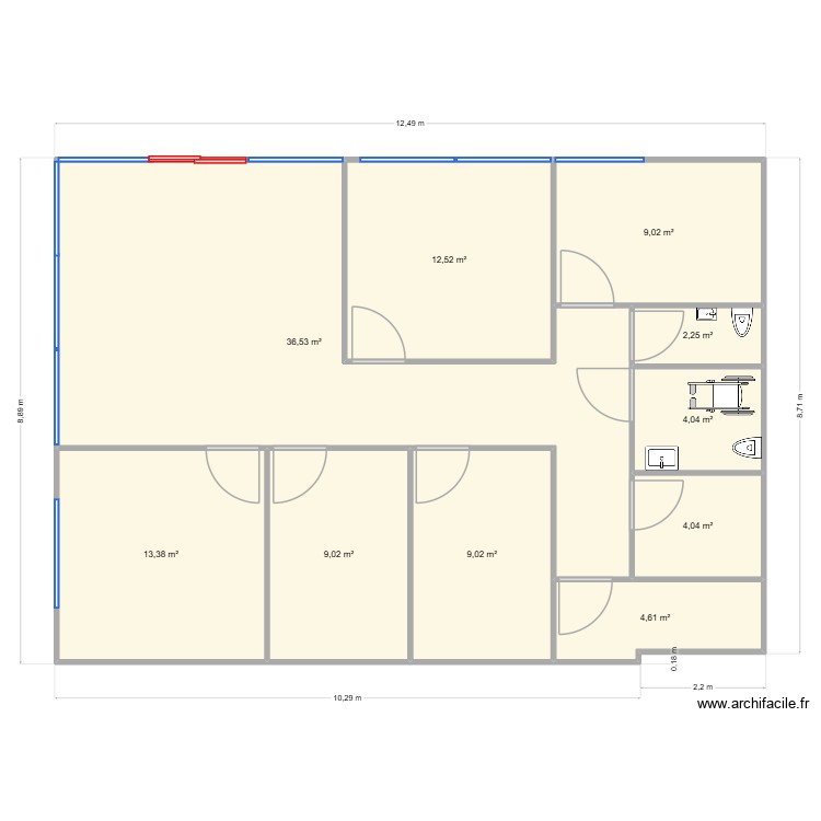 Bidulos. Plan de 0 pièce et 0 m2