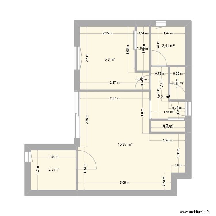 argeles 2. Plan de 8 pièces et 33 m2