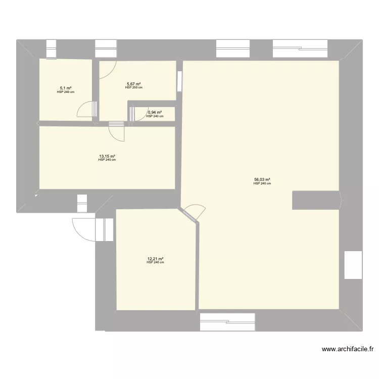 Hugo futur facade nord. Plan de 