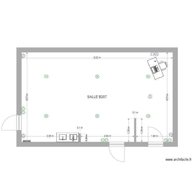SALLE B207 COLLEGE BOURDON BLANC. Plan de 0 pièce et 0 m2