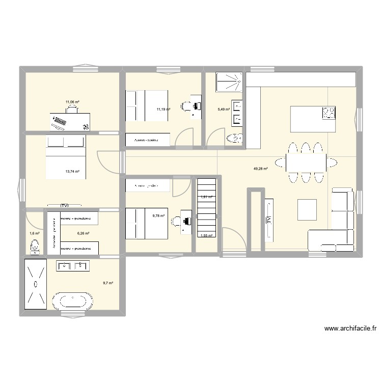 maison 1. Plan de 0 pièce et 0 m2 maison 1. Plan de 0 pièce et 0 m2