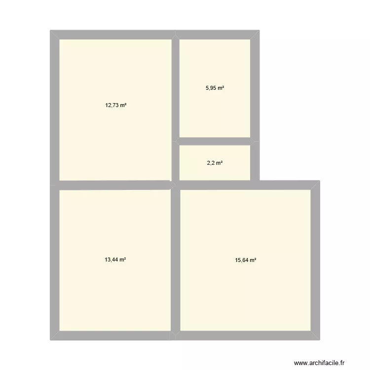 Proudhon 28.09. Plan de 5 Pièces et 50 m²