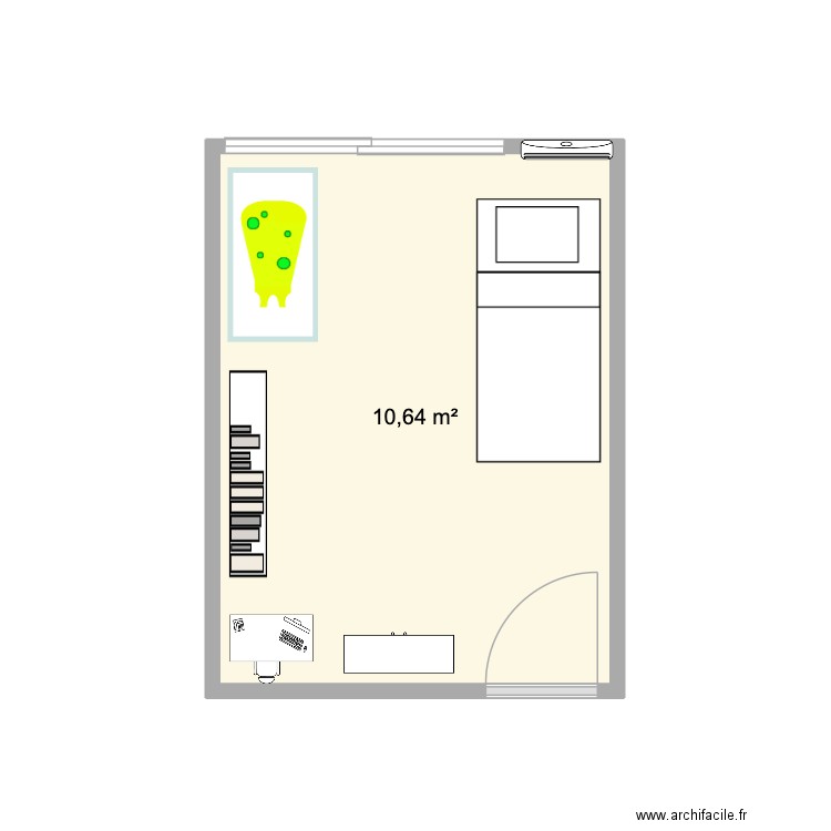 CHBRE BB1. Plan de 1 pièce et 11 m2
