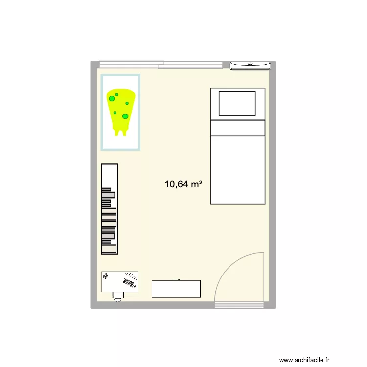 CHBRE BB1. Plan de 1 pièce et 11 m²