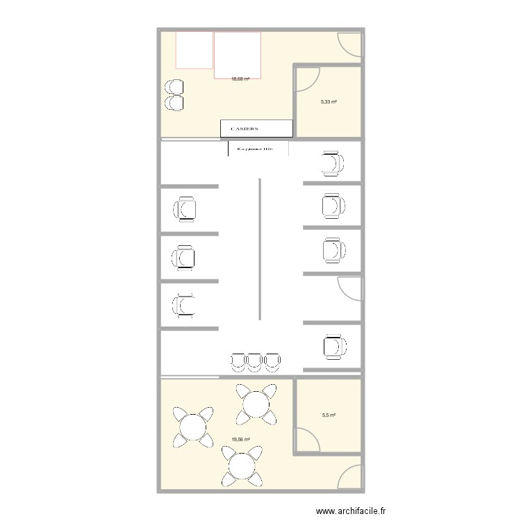 AMBU 2. Plan de 4 pièces et 49 m2