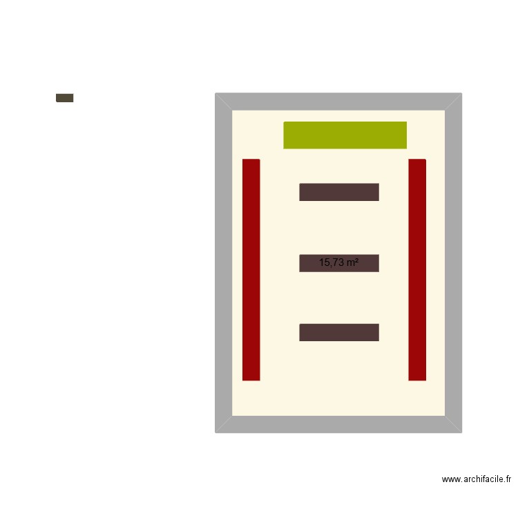 kimberley. Plan de 1 pièce et 16 m2