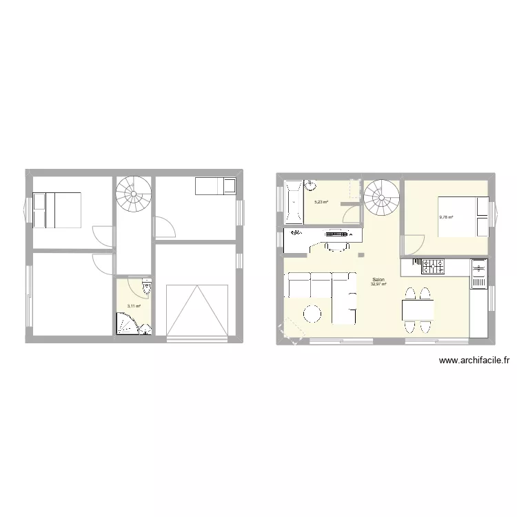 maison targa. Plan de 