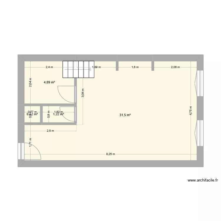 BERNARDINE. Plan de 4  et 38 m²