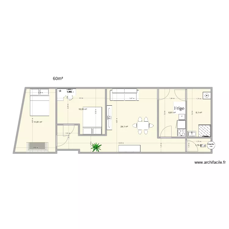 F&eacute;camp 3 (3 &eacute;tage droite). Plan de 