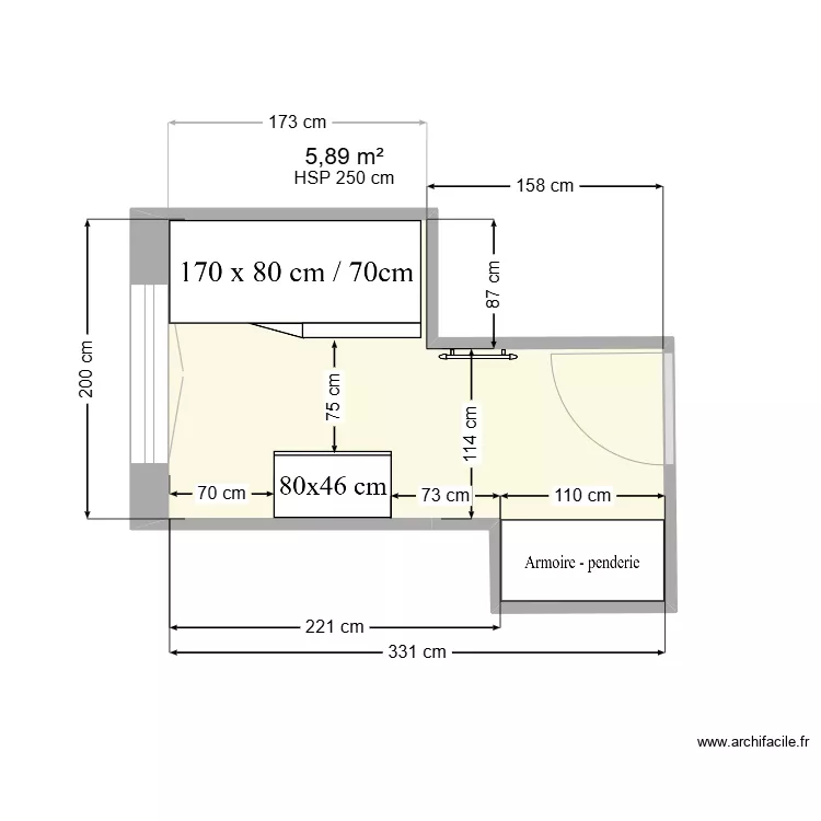Salle de Bain. Plan de 
