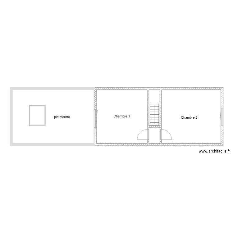 Guaeta étage. Plan de 5 pièces et 88 m2