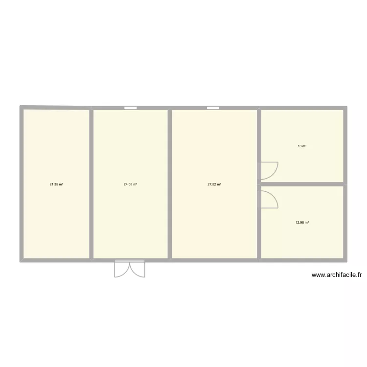 Maison. Plan de 5  et 99 m²