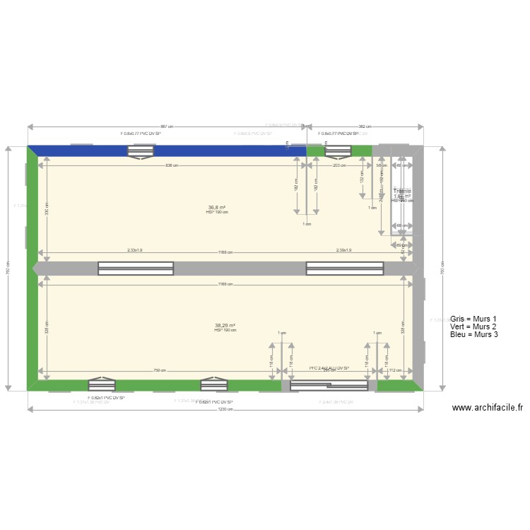 ML24001684. Plan de 11 pièces et 154 m2