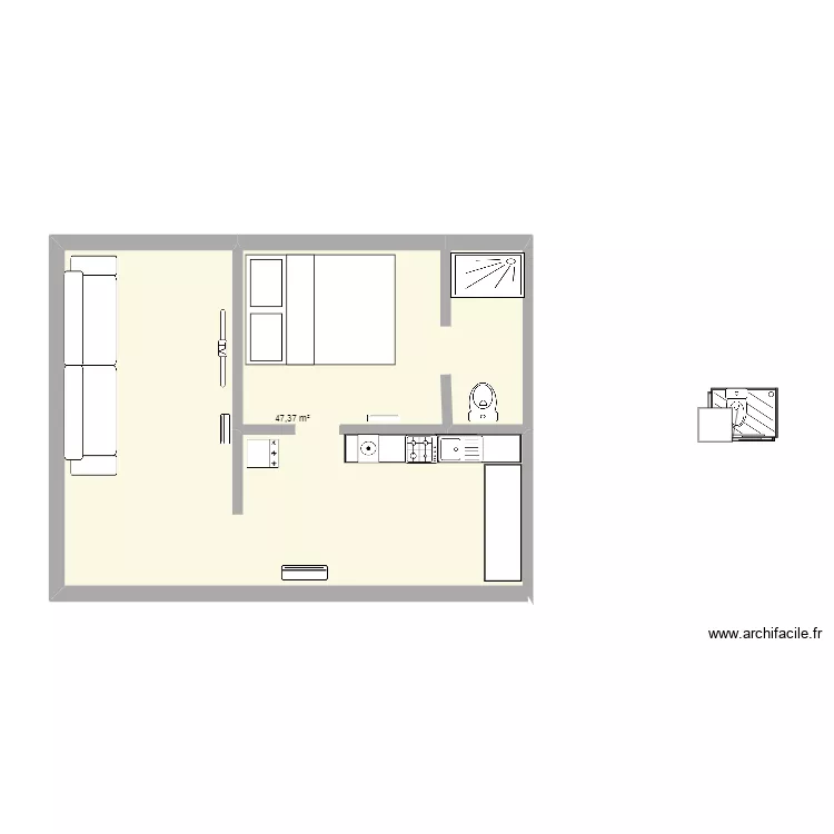 maison 1. Plan de 1 et 47 m² maison 1. Plan de 1 et 47 m²