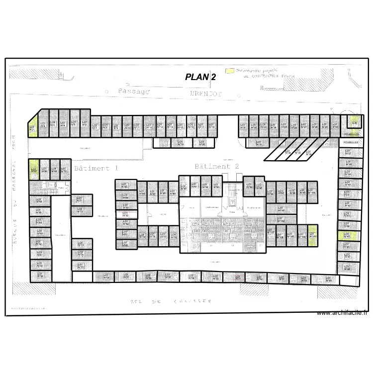 alex6. Plan de 91  et 1418 m²