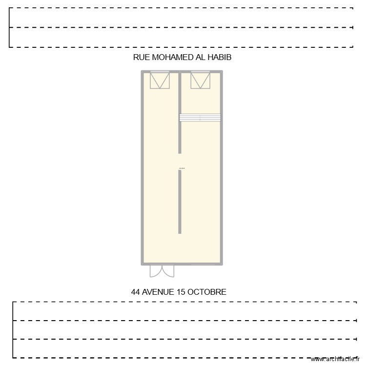 magasin wardia. Plan de 1 pièce et 231 m2