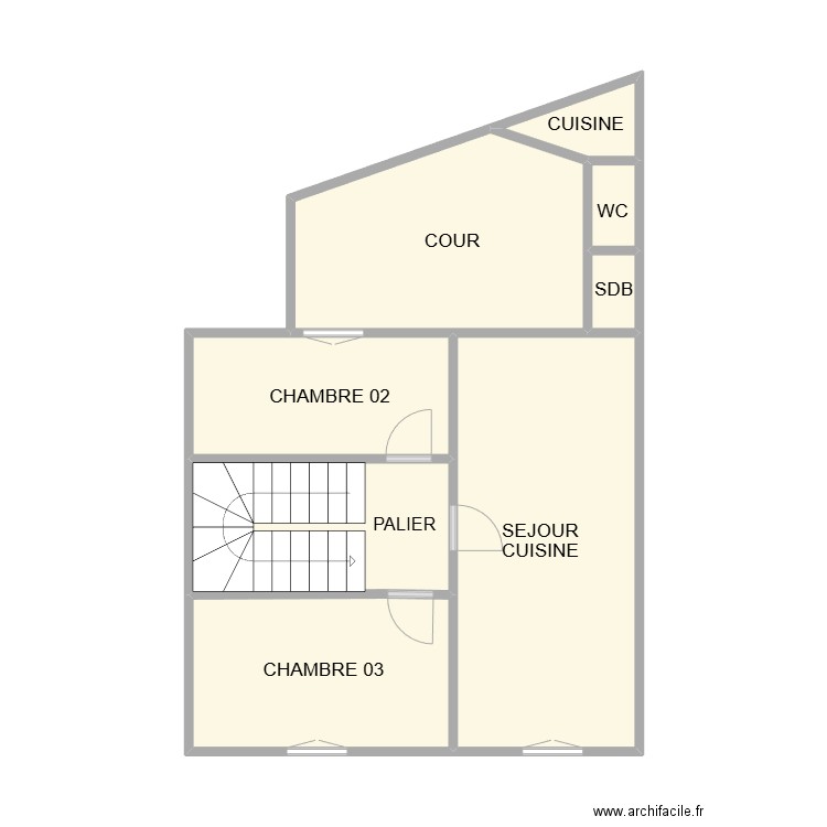 LOPEZ ETAGE. Plan de 8 pièces et 41 m2