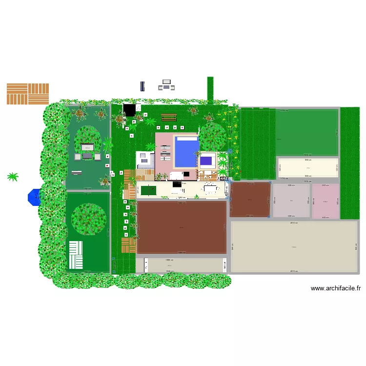 Ext&eacute;rieur mont Vernon 3 vol 42. Plan de 