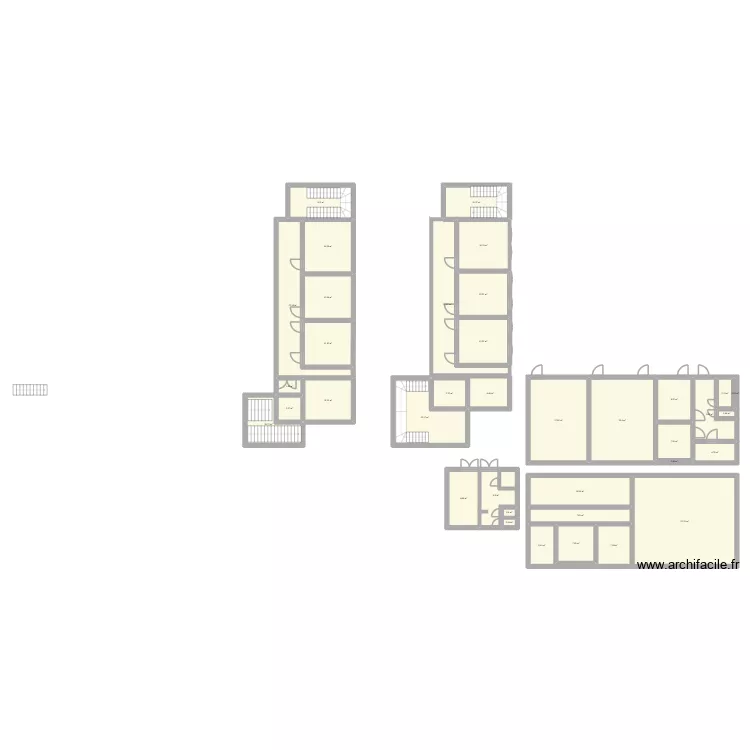 terre du millieu. Plan de 37  et 414 m²