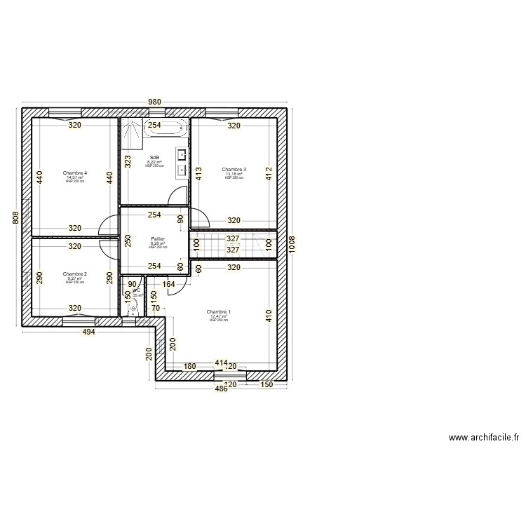 plans niveaux2. Plan de 12 pièces et 150 m2