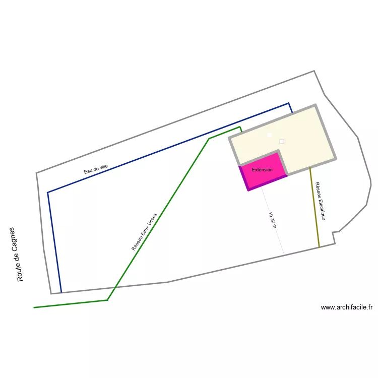 maison la colle sur loup V2. Plan de 