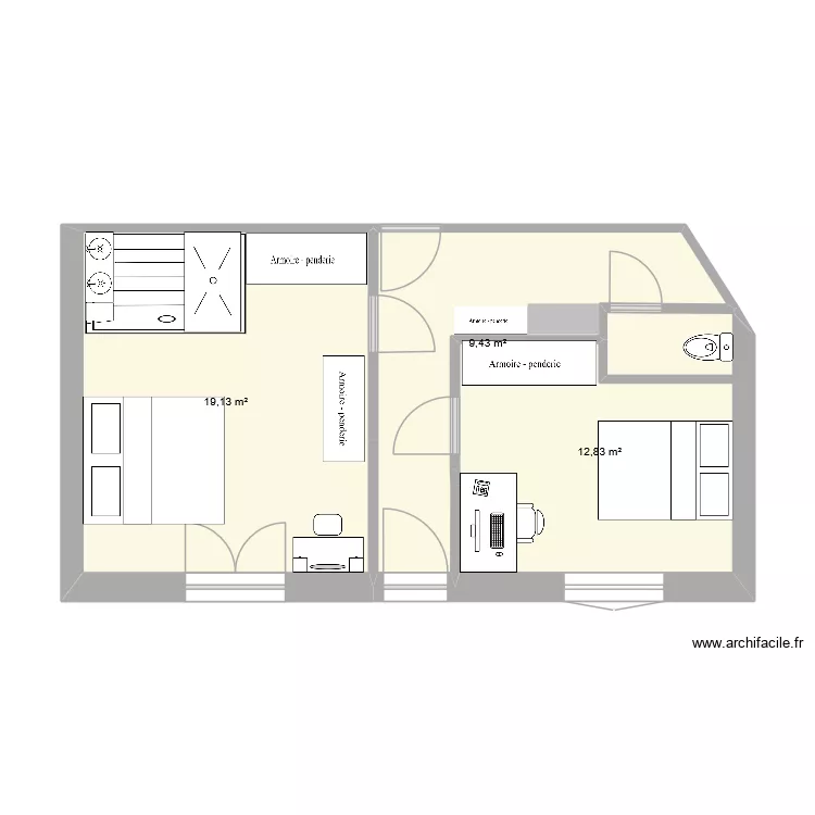 RDC Amenagement 2. Plan de 3 et 41 m² RDC Amenagement 2. Plan de 3 et 41 m²