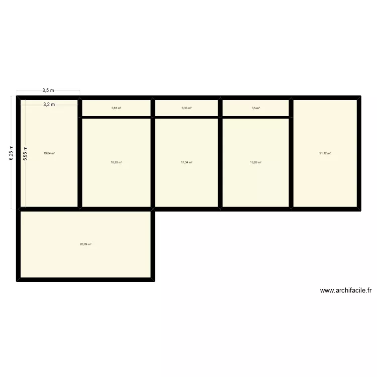 venday excistant. Plan de 