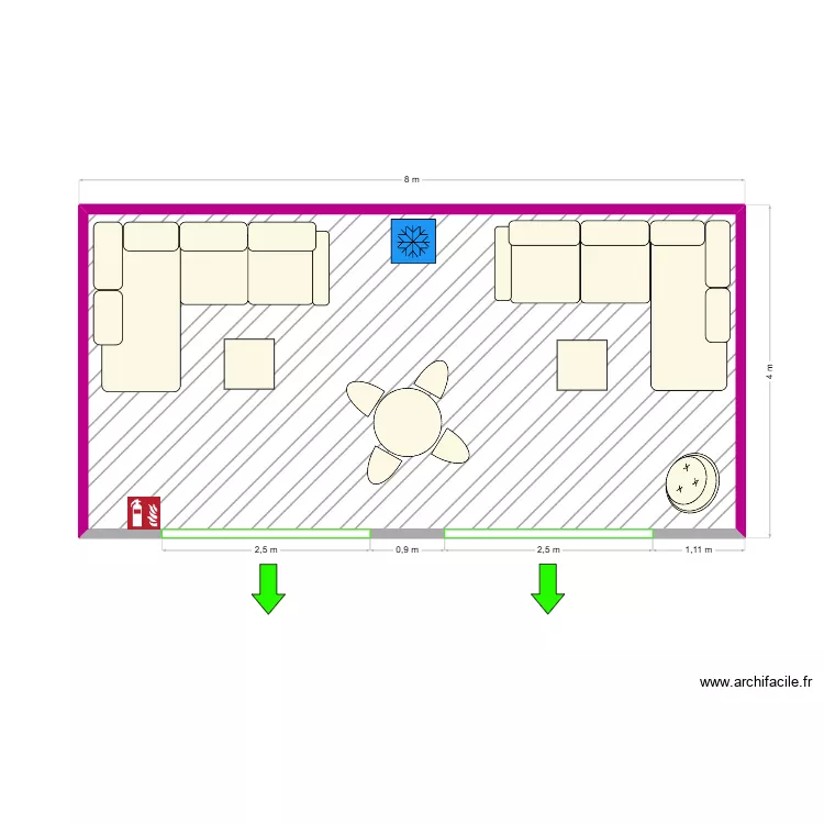 Loge L1. Plan de 