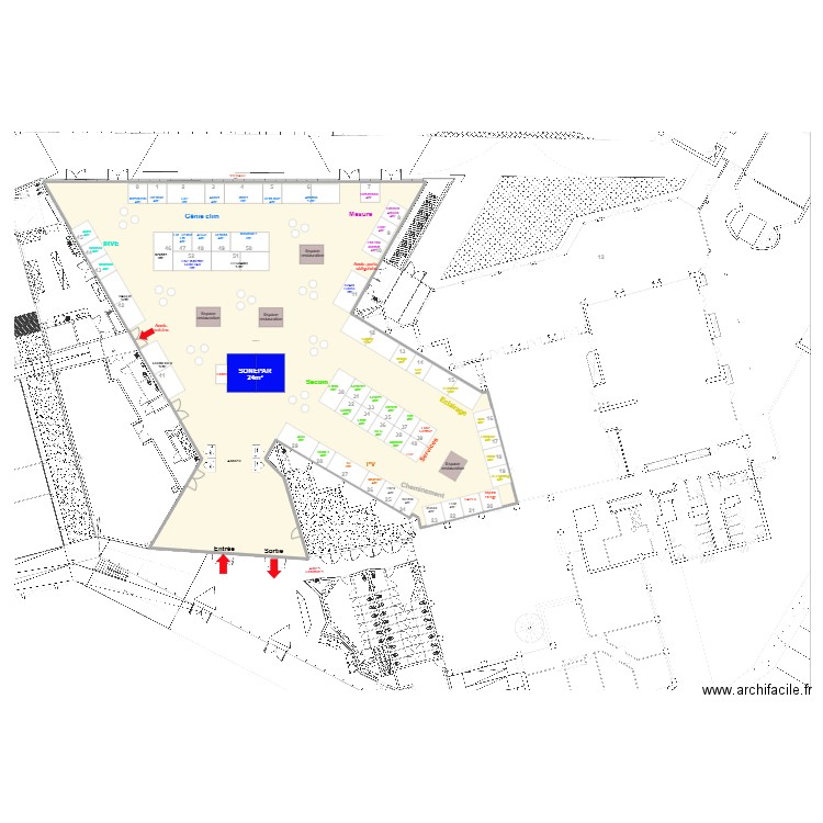 SEF Lille V2. Plan de 1 pièce et 1103 m2