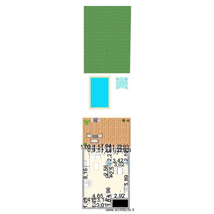 TRIPLEX 32. Plan de 13 pièces et 138 m2