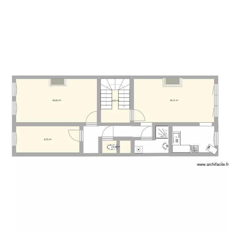 gaucheret 0 av. Plan de 2  et 28 m²