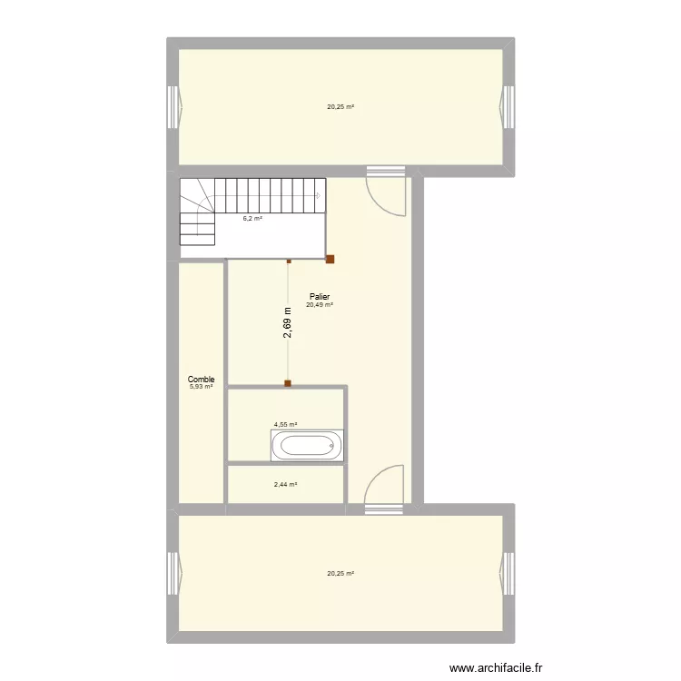 jeannot. Plan de 7 Pièces et 86 m²