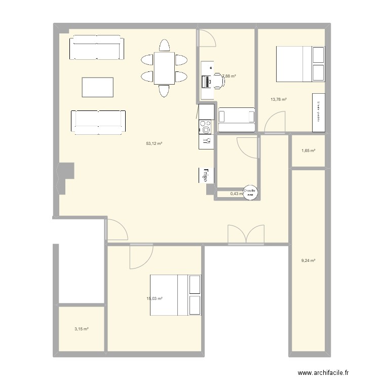 Hauteville apres tvx. Plan de 0 pièce et 0 m2