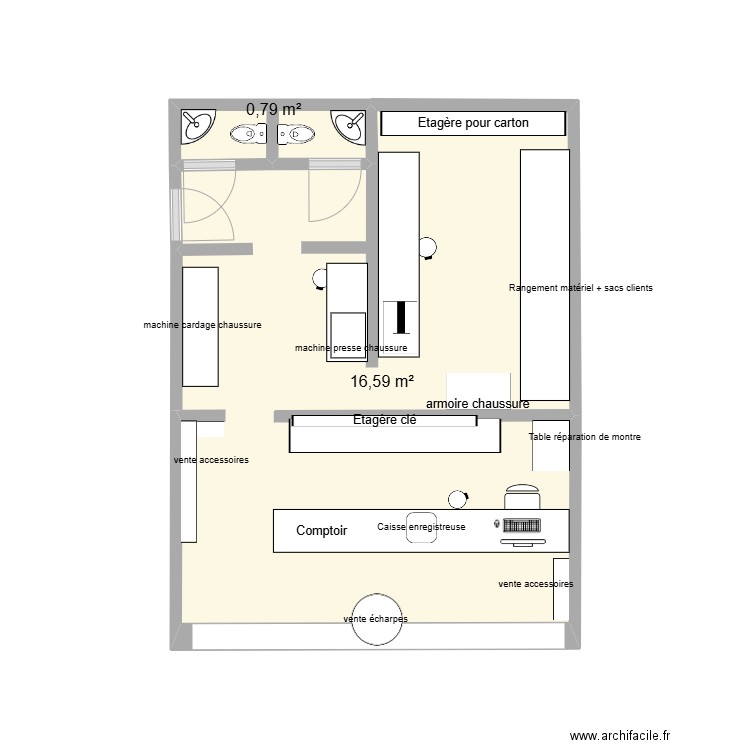 rapport de stage 2. Plan de 2 pièces et 17 m2