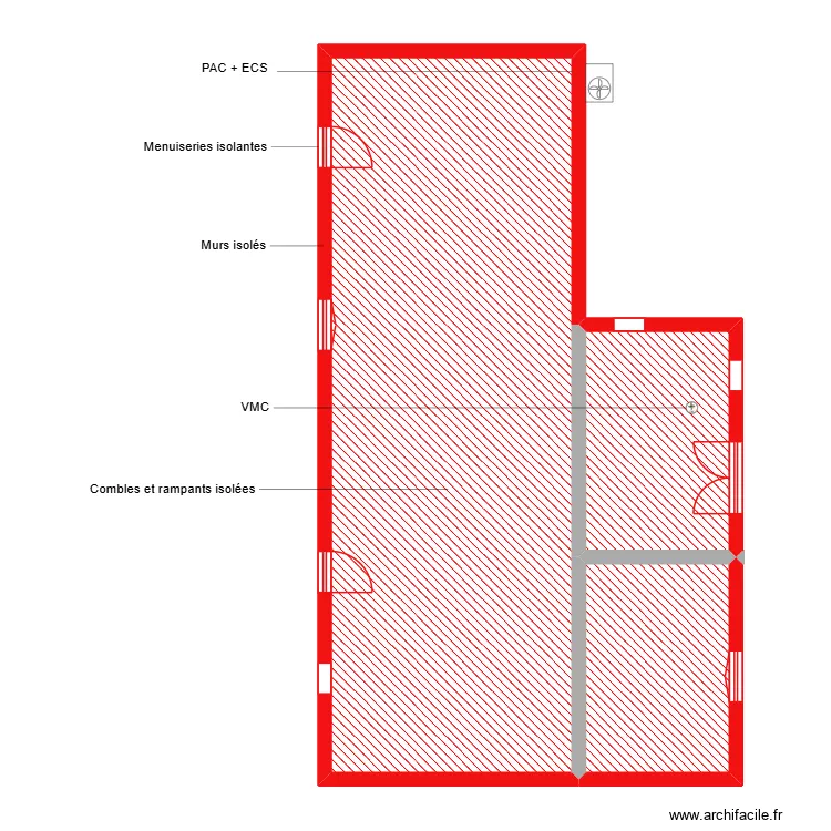 ROY état étape 2. Plan de 3 et 89 m² ROY état étape 2. Plan de 3 et 89 m²