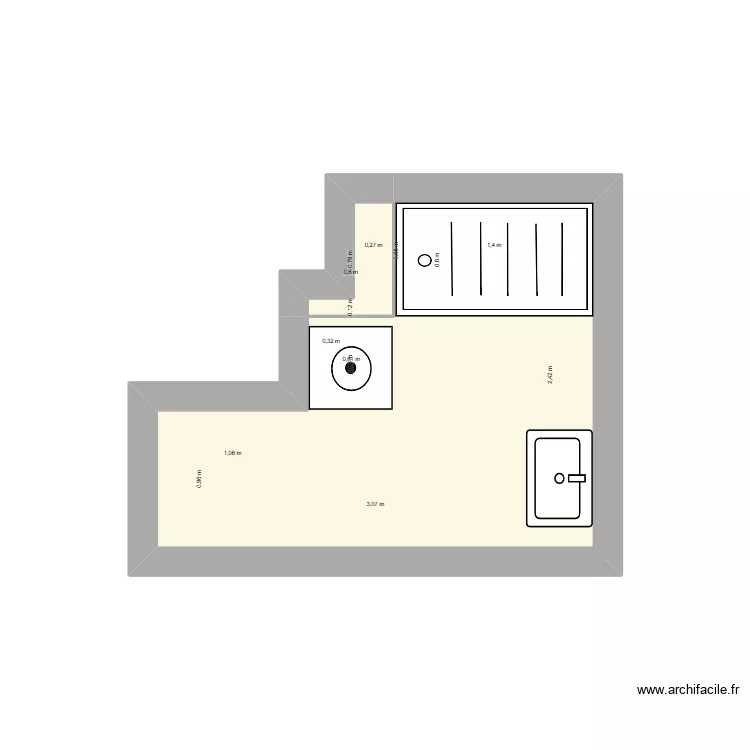 GARDET. Plan de 3  et 6 m²