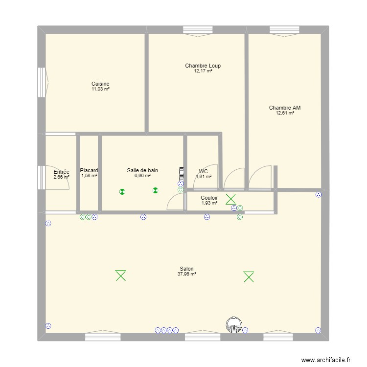 Plan nu maison. Plan de 0 pièce et 0 m2