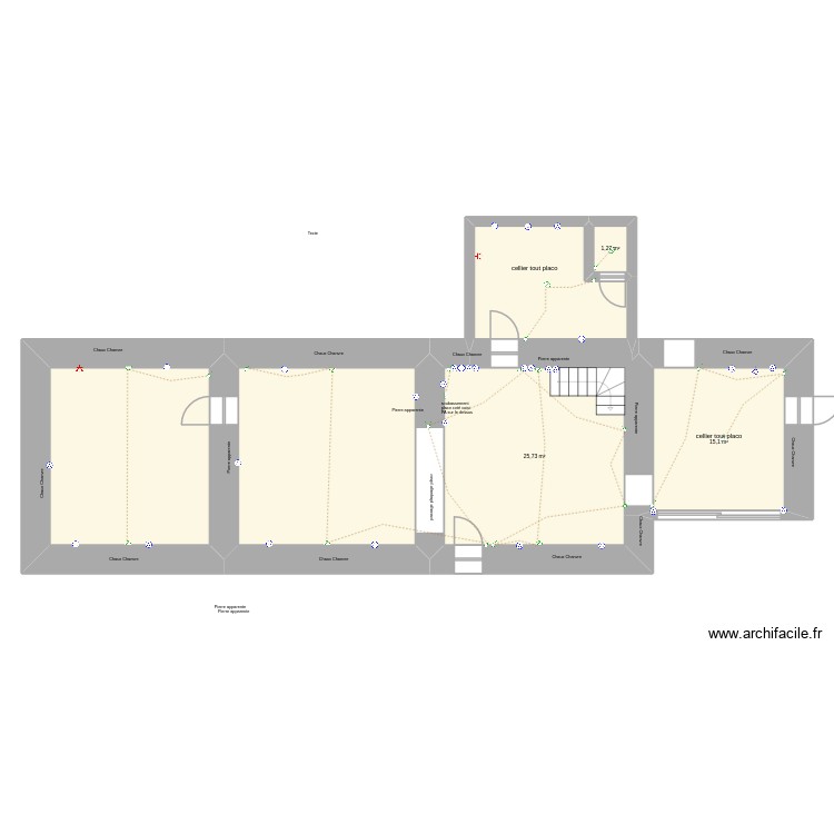 fourlon rdc. Plan de 0 pièce et 0 m2
