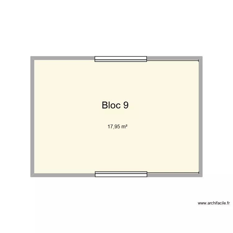 Bloc 9 CHU Helora Mons Kennedy. Plan de 1 pièce et 18 m² Bloc 9 CHU Helora Mons Kennedy. Plan de 1 pièce et 18 m²