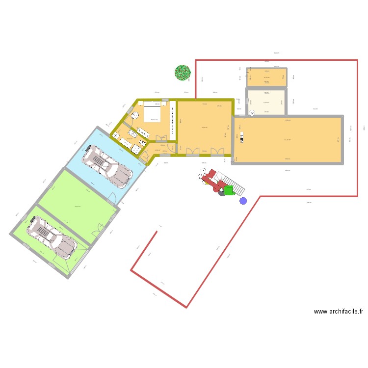 PLAN TRAVAUX 7 FEVRIER. Plan de 10 pièces et 186 m2